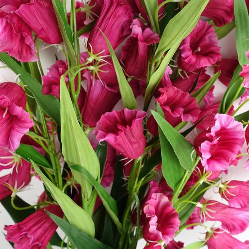Pack of 6 Fuchsia Pink Trumpet Artificial Flower Stems 100cm