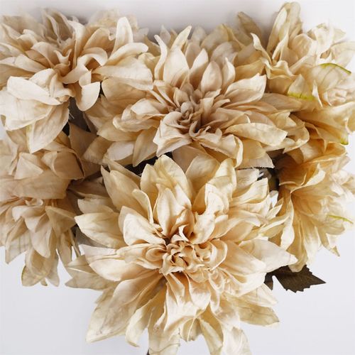 55cm Dusty Cream Dahlia Flower Stem
