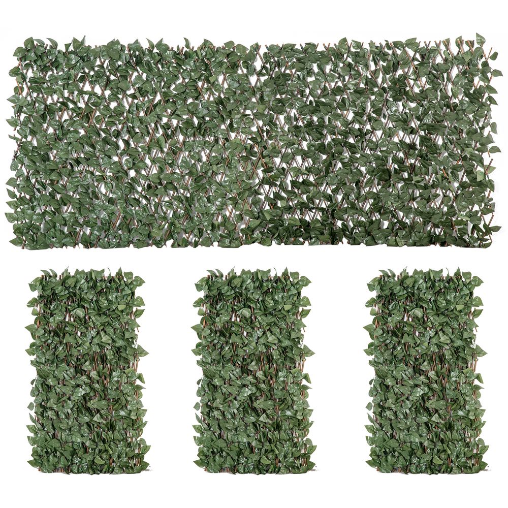 Expandable Artificial Plant Trellis Fence 2m x 1m Telescopic