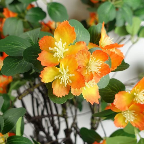 Orange Flower Foliage Spray Pack of 6 60cm