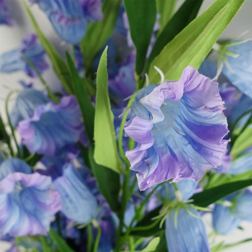 Blue Trumpet Artificial Flower Stems Pack of 6, 100cm