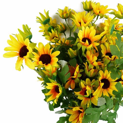 Pack of 6 Yellow Daisy Flower Sprays 70cm