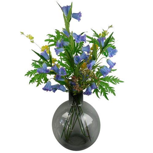 Blue Trumpet Artificial Flower Stems Pack of 6, 100cm