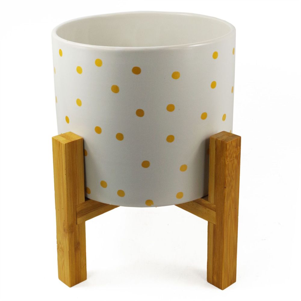 Ceramic Mini Desktop Planters with Charming Leaf and Pattern Designs