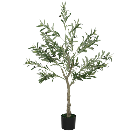 Indoor Artificial Olive Tree, 120cm Potted Silk Plant