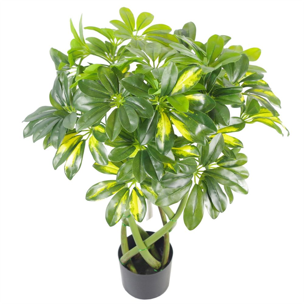 70cm Artificial Bonsai Bush with Twisted Stem in Golden Capella