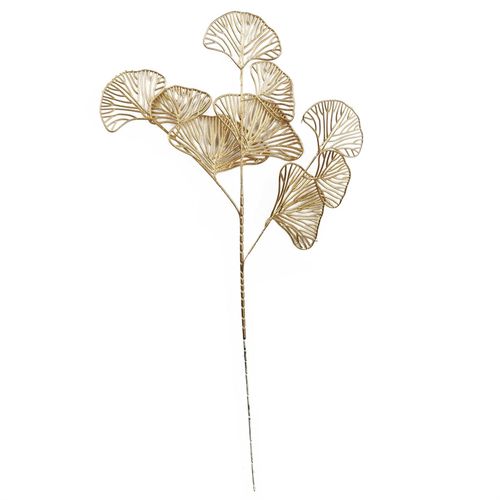 Pack of 6 Golden Leaves Flower Arrangement Stems 65cm