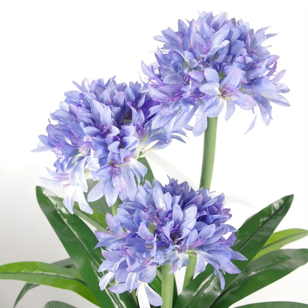 90cm Premium Artificial Agapanthus Blue Silk Flowers