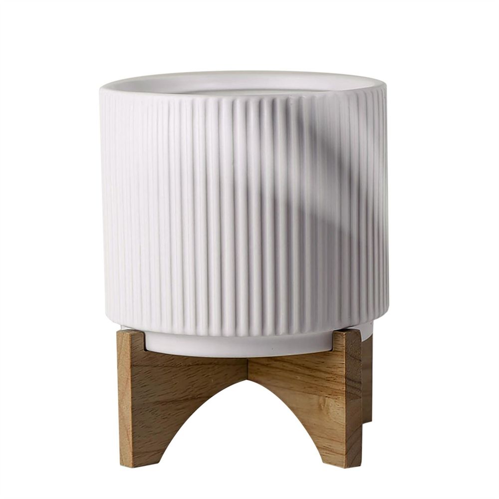 Ceramic Mini Desktop Planters with Charming Leaf and Pattern Designs