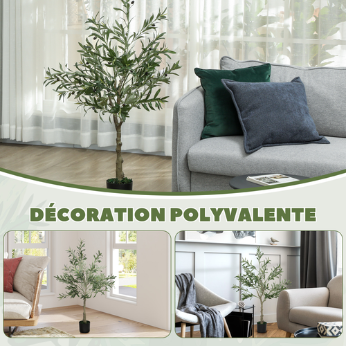 Indoor Artificial Olive Tree, 120cm Potted Silk Plant