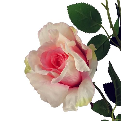 80cm Artificial Pink Rose Stem with 3 Flowers