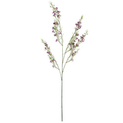 Purple Artificial Foliage Stems with Small Flowers Pack of 6