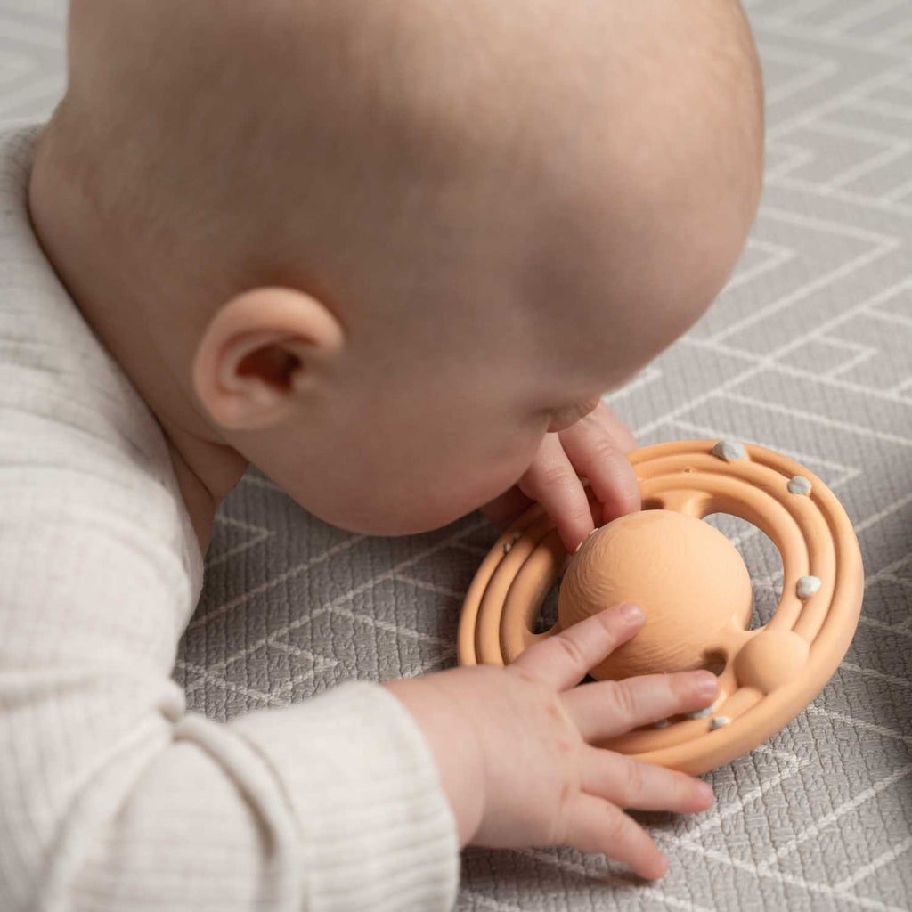Natural Rubber Space Planet Teether and Bath Toy