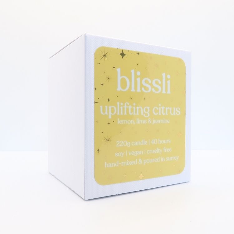 Uplifting Citrus Lemon Lime and Jasmine Soy Candle 220g