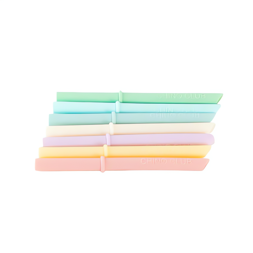 7 Silicone Mixed Straws with Stoppers Bundle