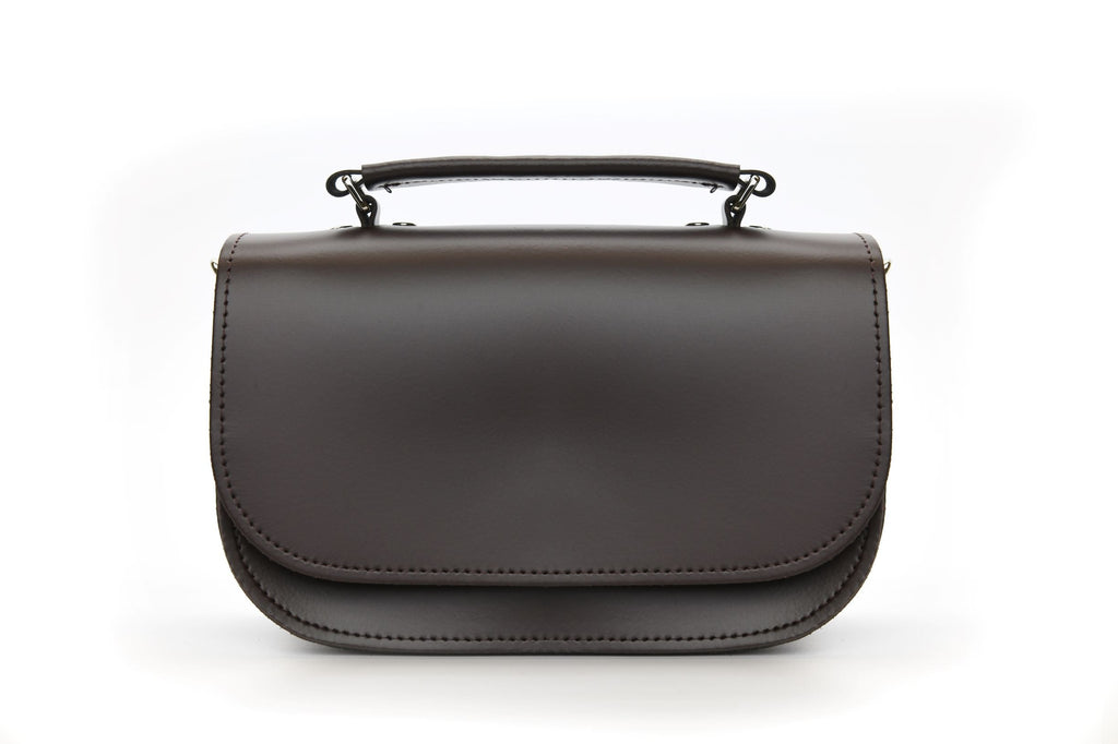 Aura Handmade Leather Bag in Dark Brown