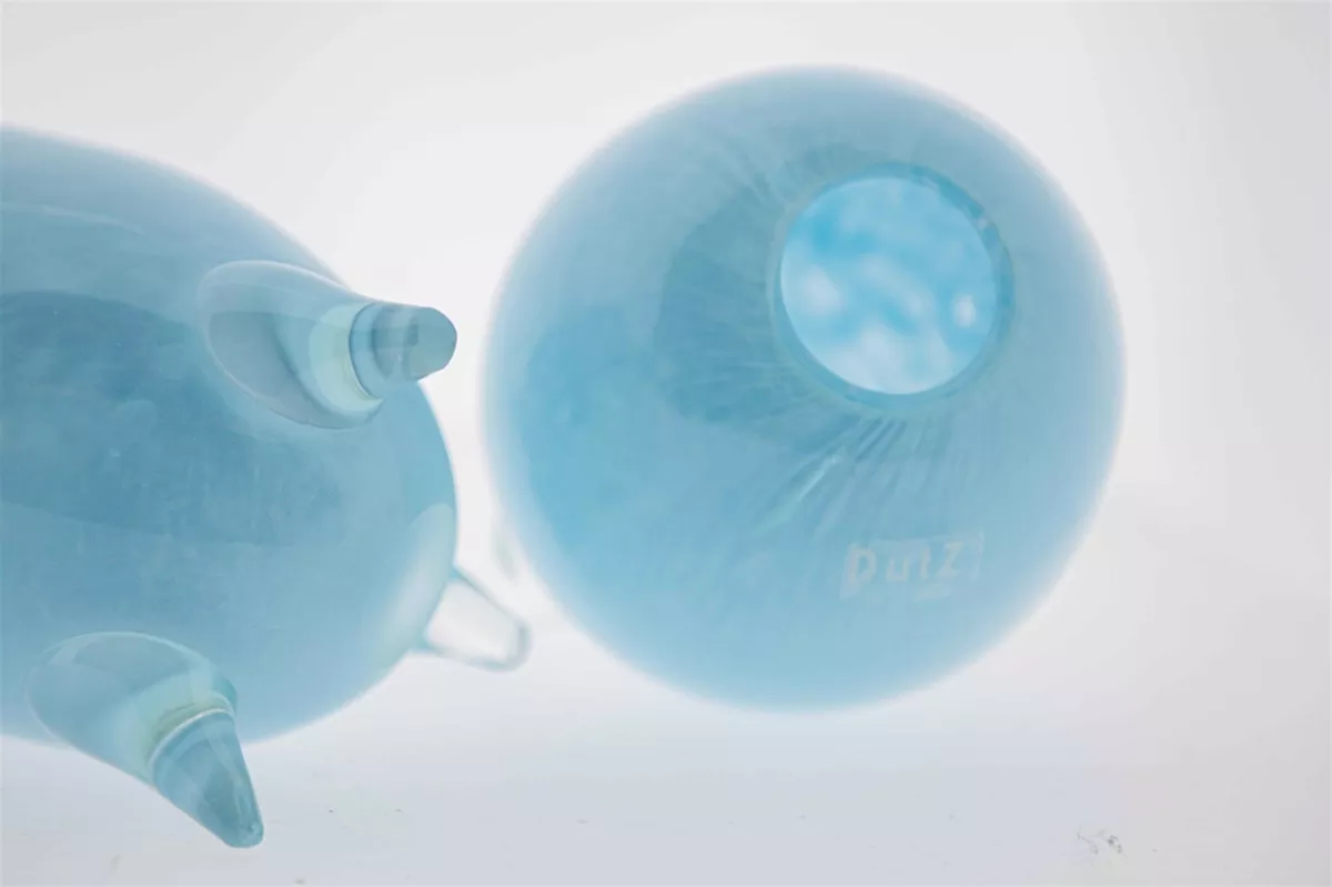 EVITA Vase with Feet Set of 4 Handcrafted Glass in Multiple Colors