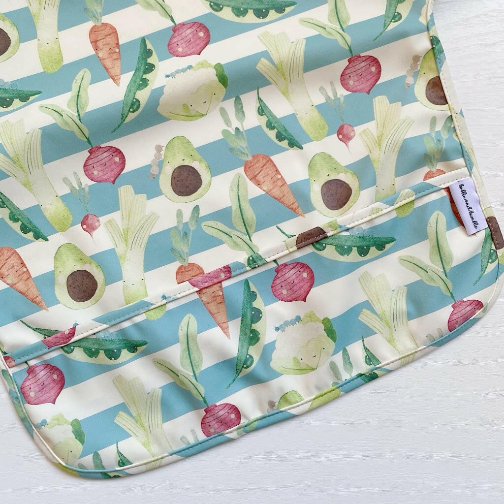 Long Sleeved Bib - Vegetable Garden