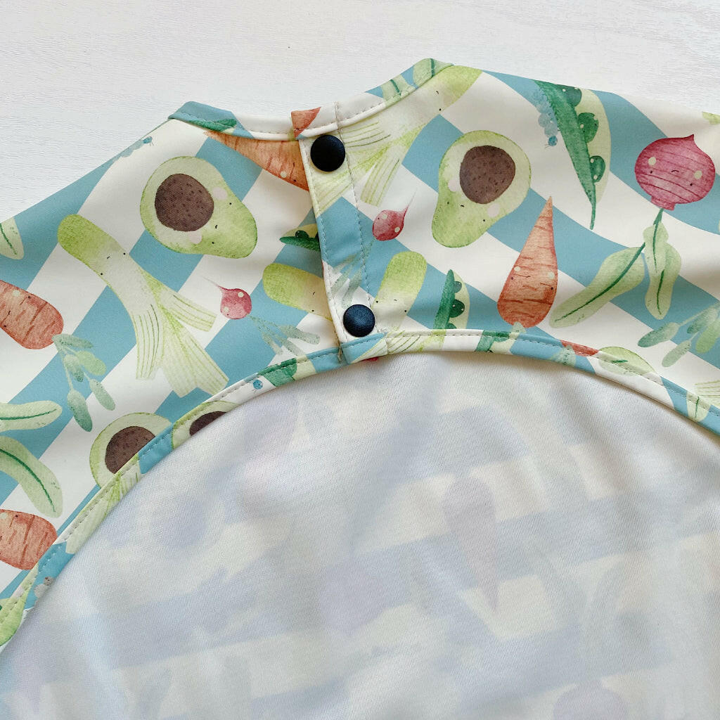 Long Sleeved Bib - Vegetable Garden