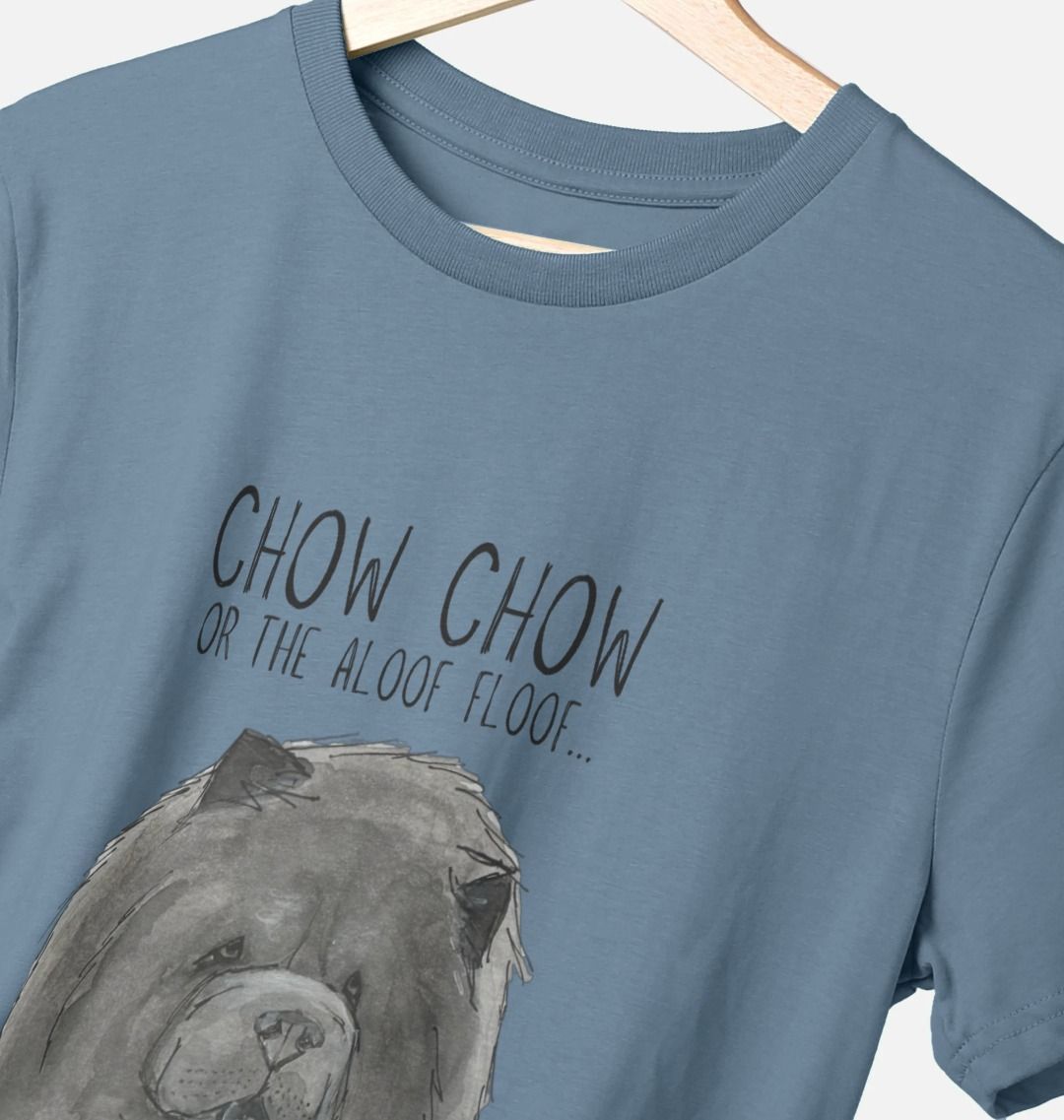 Blue Chow Chow Men's T-Shirt with Aloof Floof Design