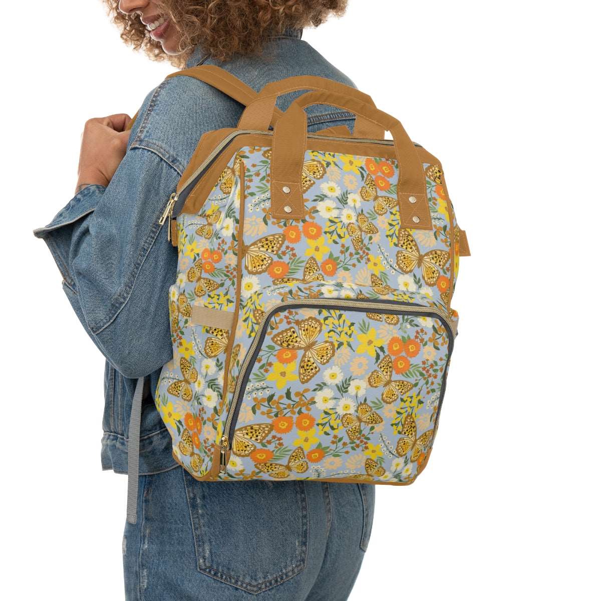 Vintage Floral Baby Changing Backpack Bag
