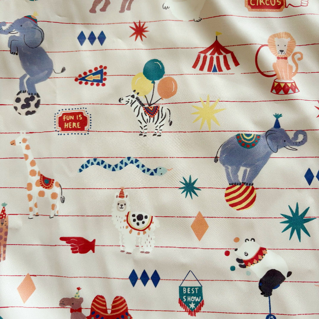 Long Sleeved Baby Bib - Vintage Circus