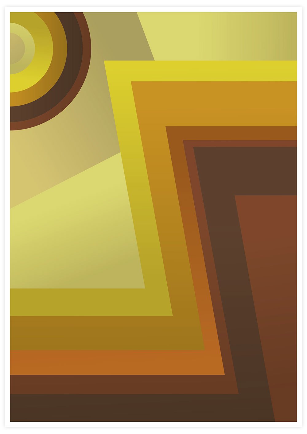 Vinyl Zig Zag 70s Retro Art Print