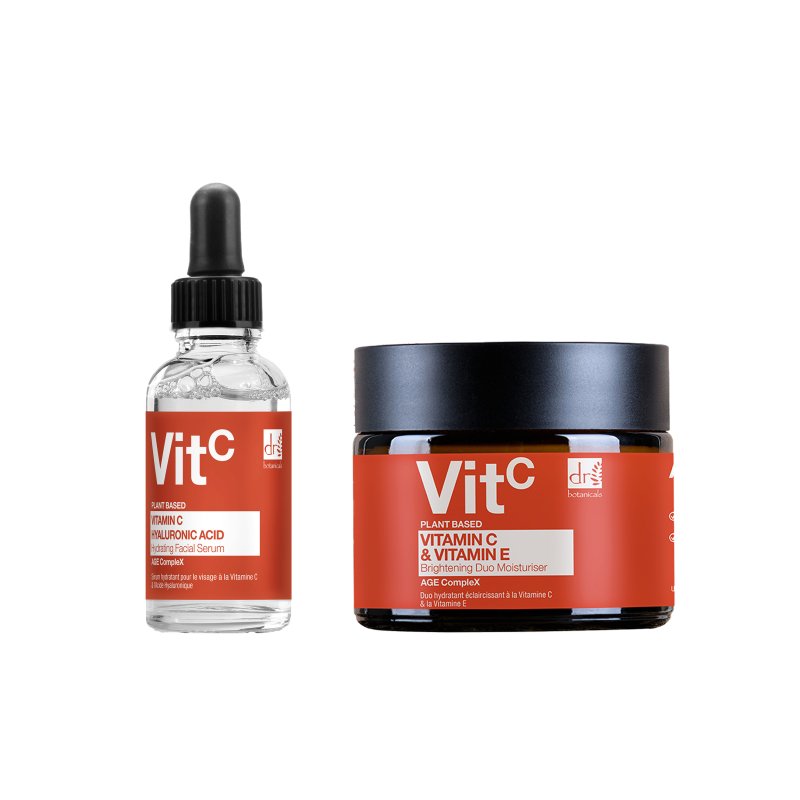 Vitamin C Hyaluronic Acid Anti-Ageing Serum and Brightening Moisturiser Duo