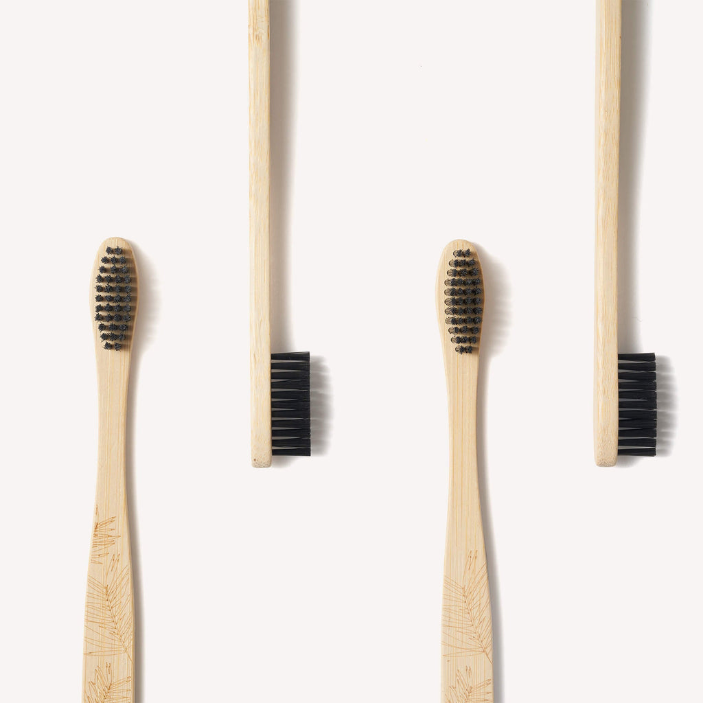 Adult Bamboo Toothbrush 4 Pack with Firm Bristles