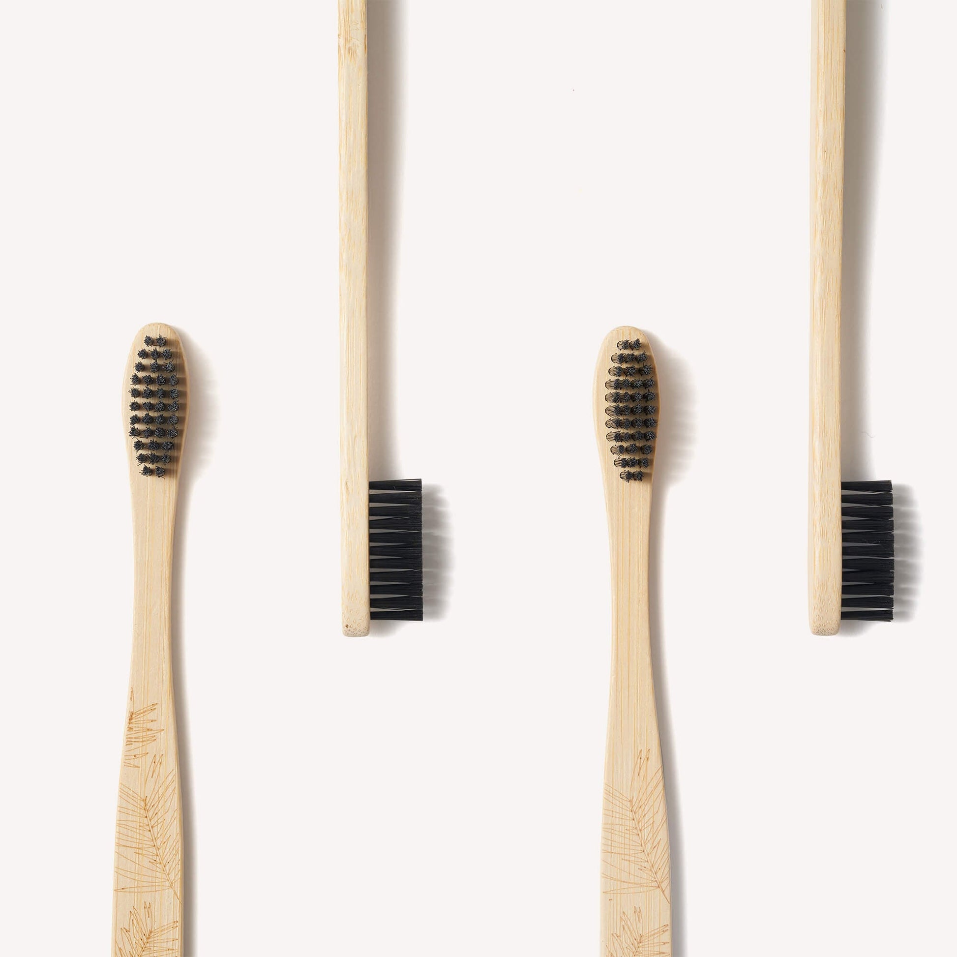 Adult Bamboo Toothbrush 4 Pack with Firm Bristles