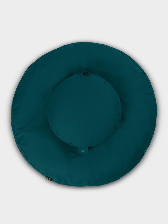 Round Organic Zabuton Meditation Cushion Kit with Zafu