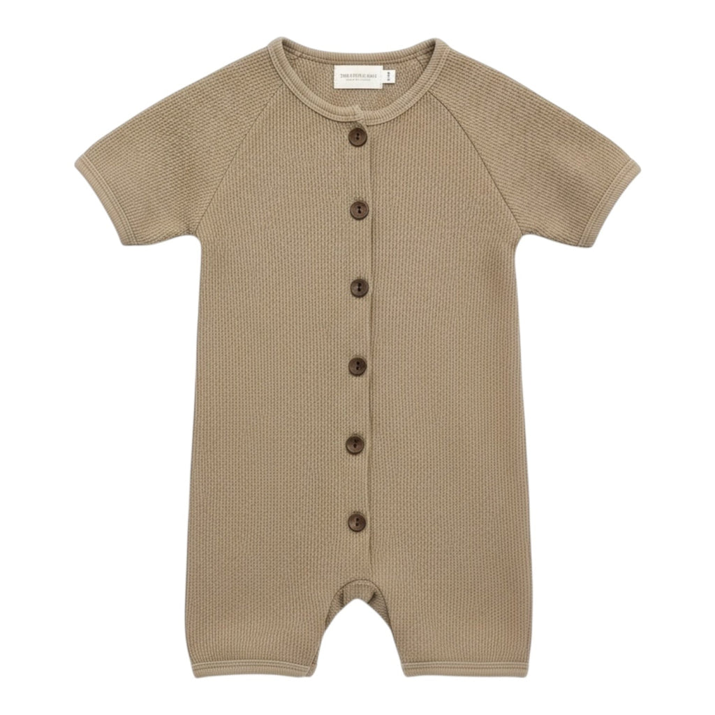 Waffle Romper in Soft Cotton