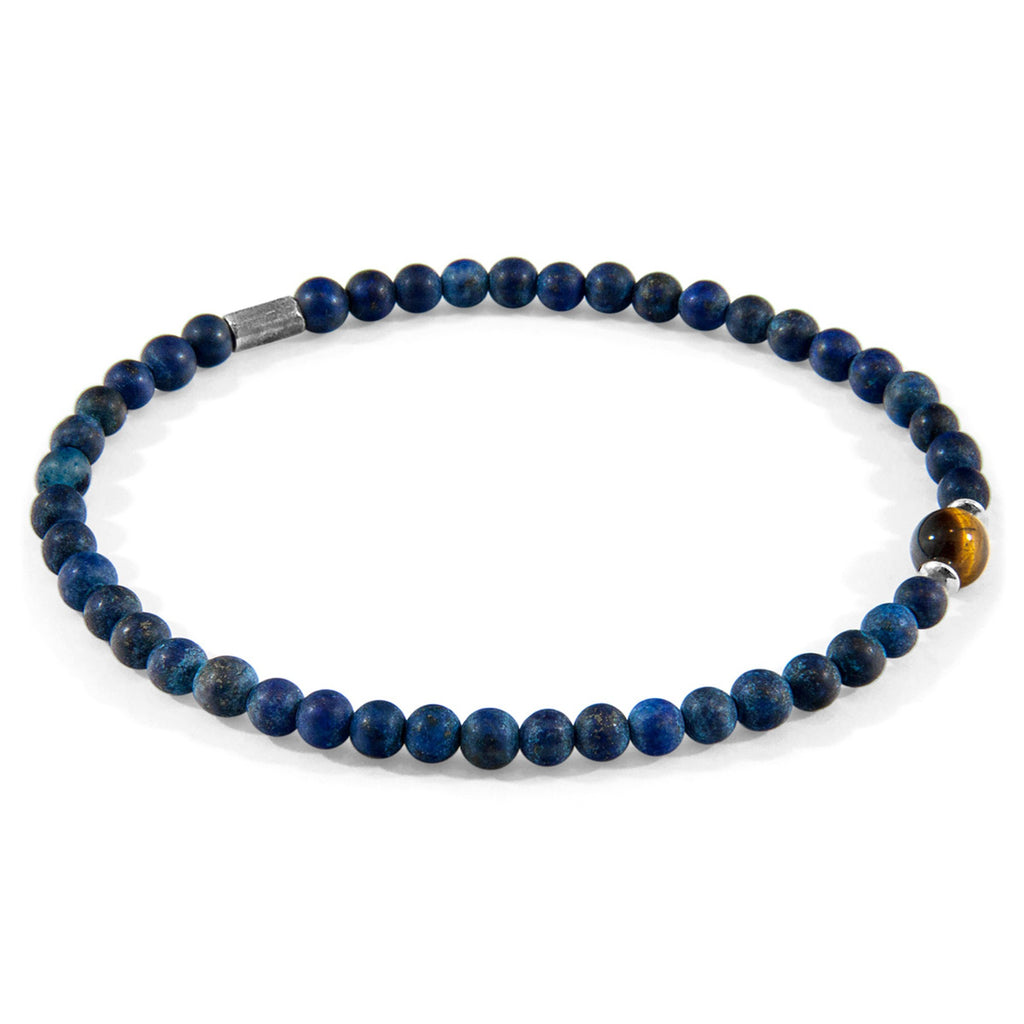 Embrace Elegance with the Blue Sodalite & Brown Tigers Eye Bracelet by ANCHOR & CREW at www.brixbailey.com