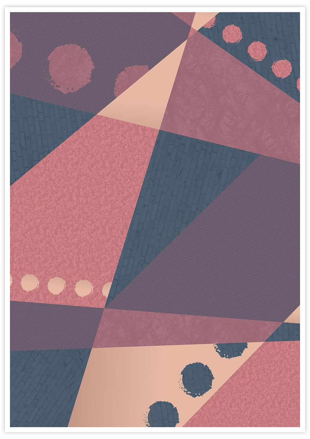 Warm But Cold Geometric Dots Art Print