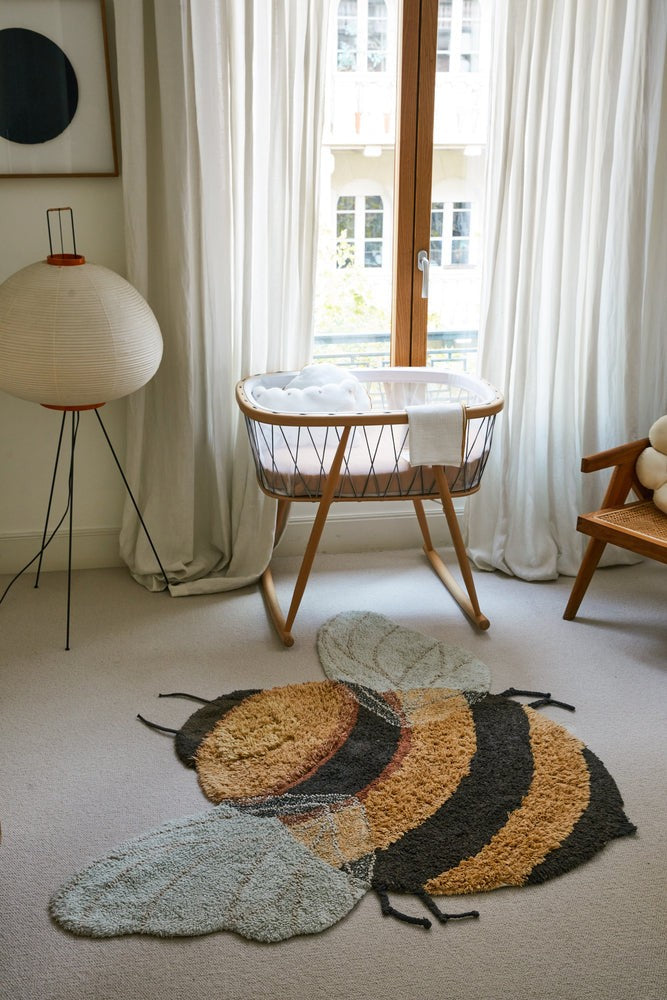 Transform Your Child's Room with a Fun and Educational Bee-Shaped Rug - Eco-Friendly & Washable by Lorena Canals at www.brixbailey.com