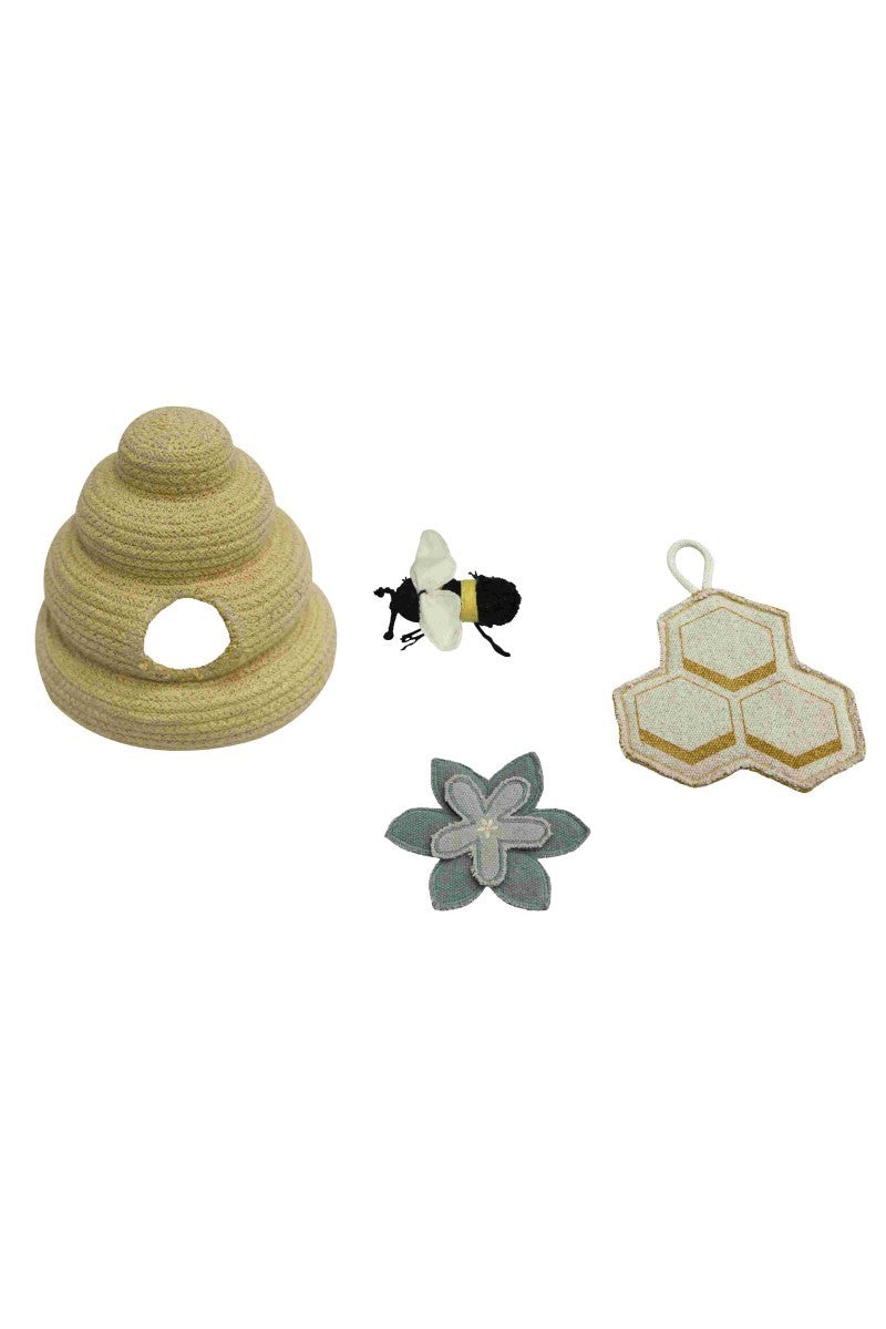 Discover the Fascinating Bee Pollination Process with Our Interactive Play Rug - Perfect for Kids' Learning & Play by Lorena Canals at www.brixbailey.com