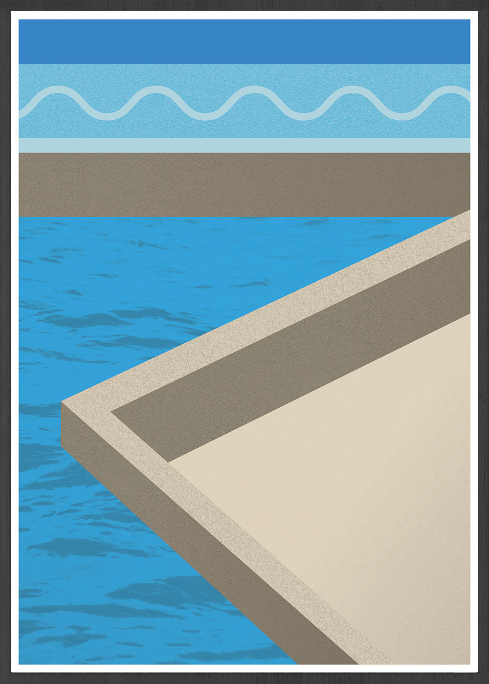 The Water Below Geometric Shape Art Print