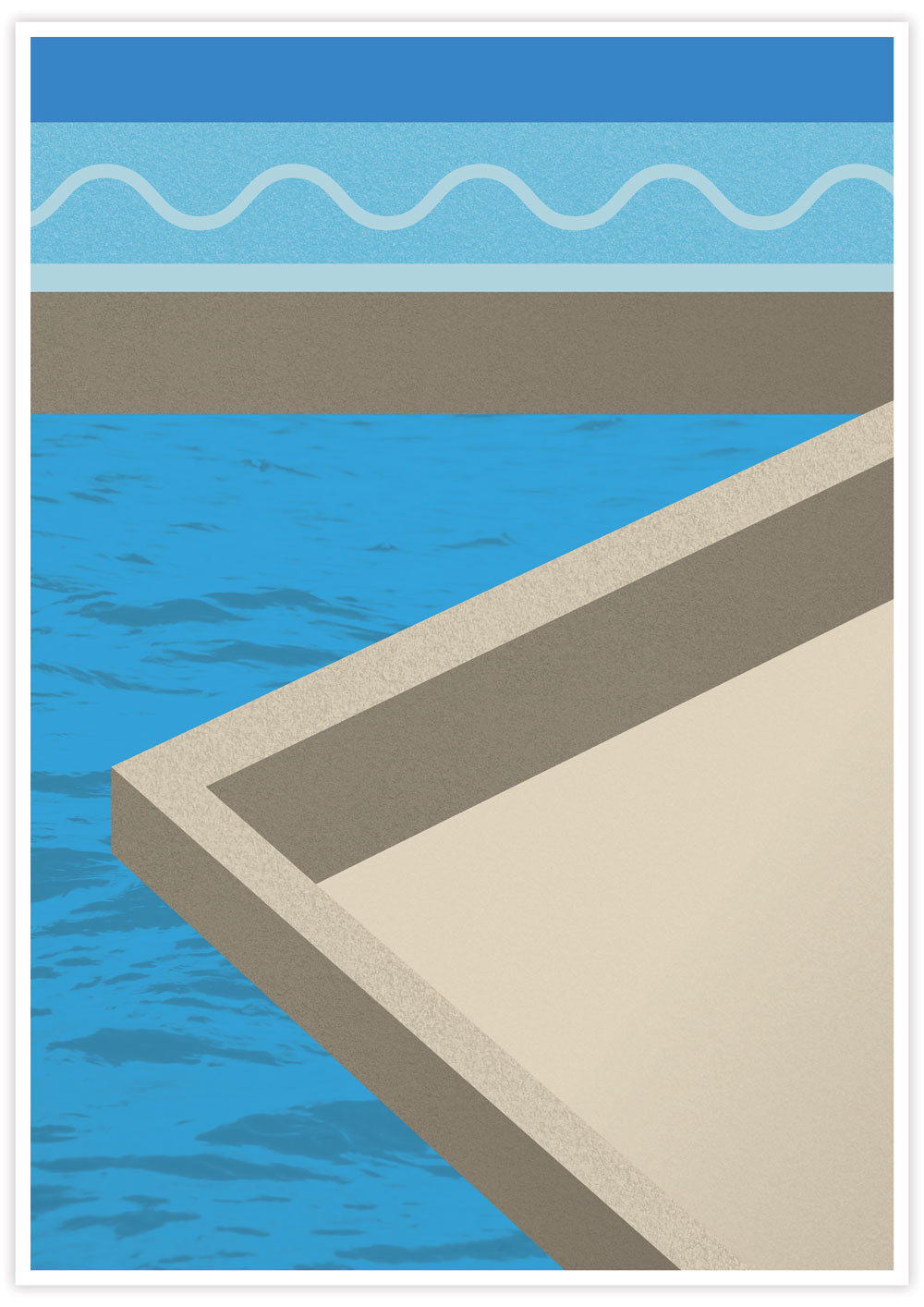 The Water Below Geometric Shape Art Print