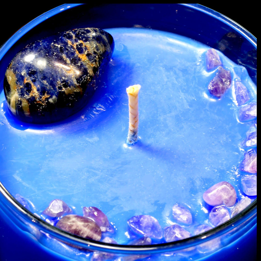 Water Elements Crystal Infused Scented Candle