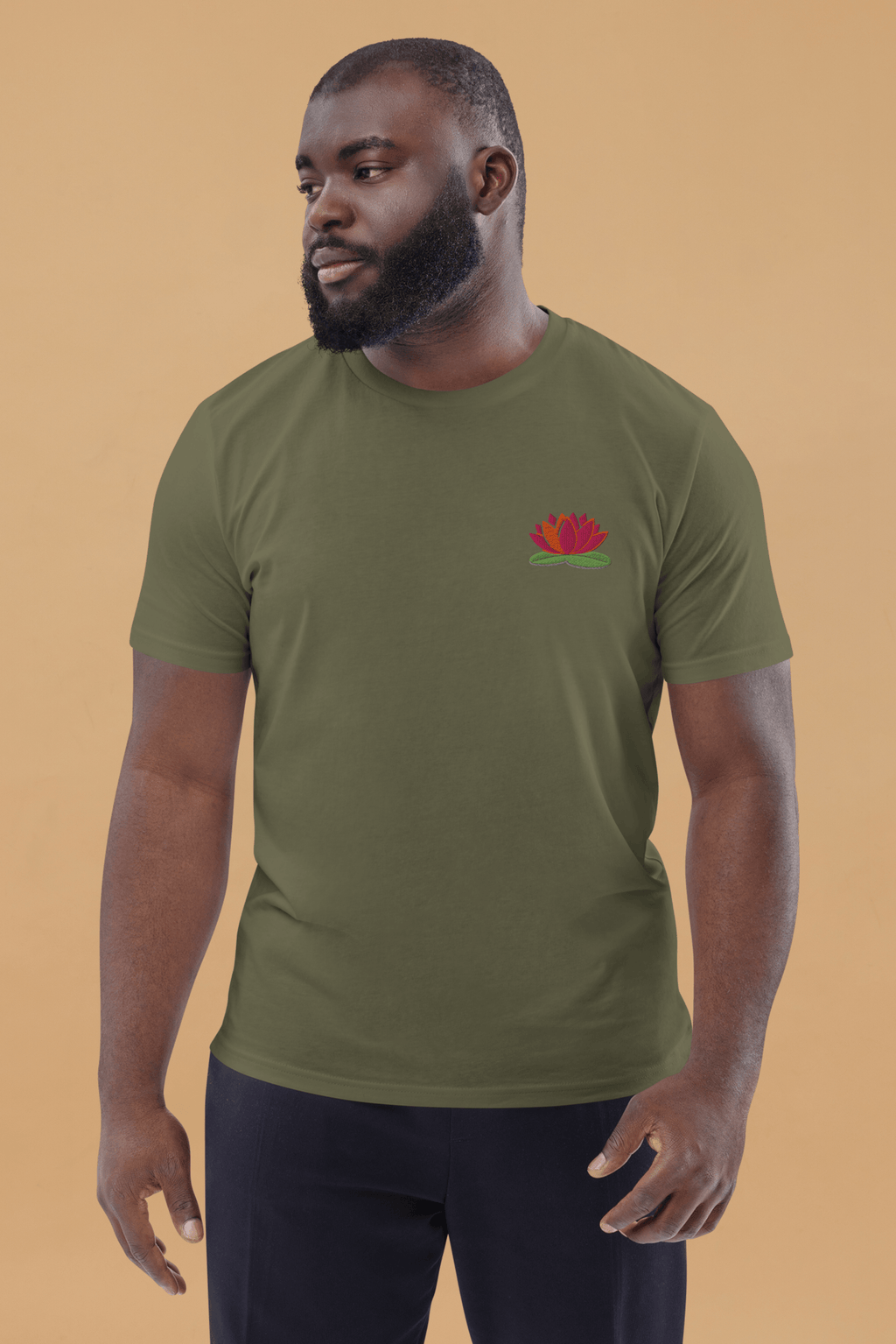 Water Lily T Shirt in Khaki