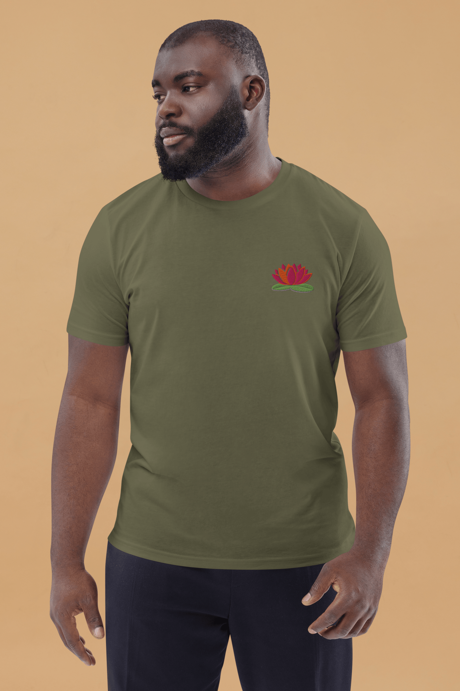 Water Lily T Shirt in Khaki