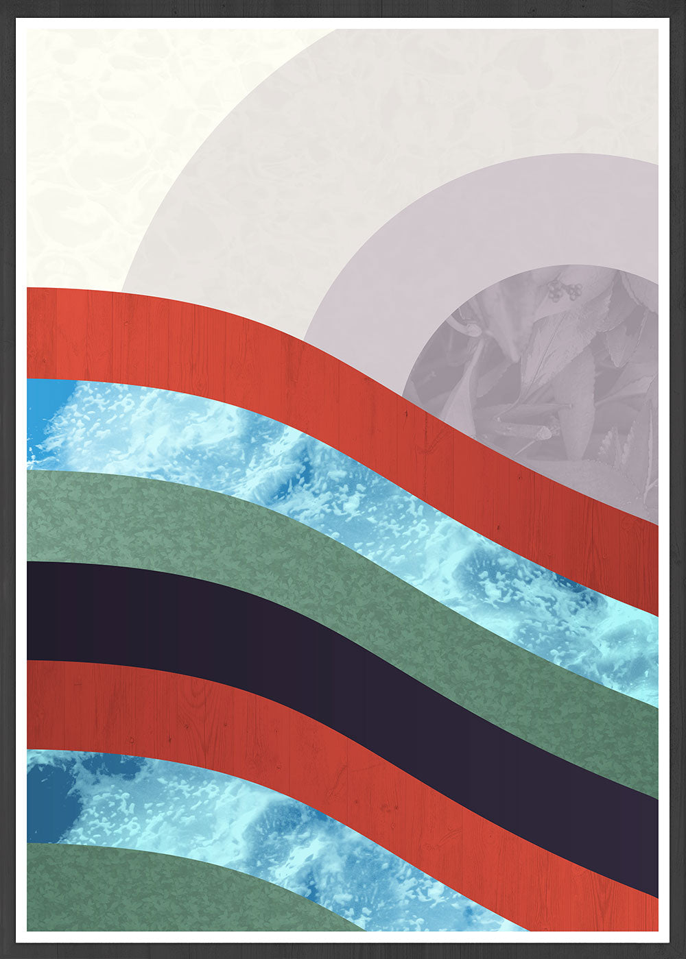 Wave of Elements Abstract Sunset Print