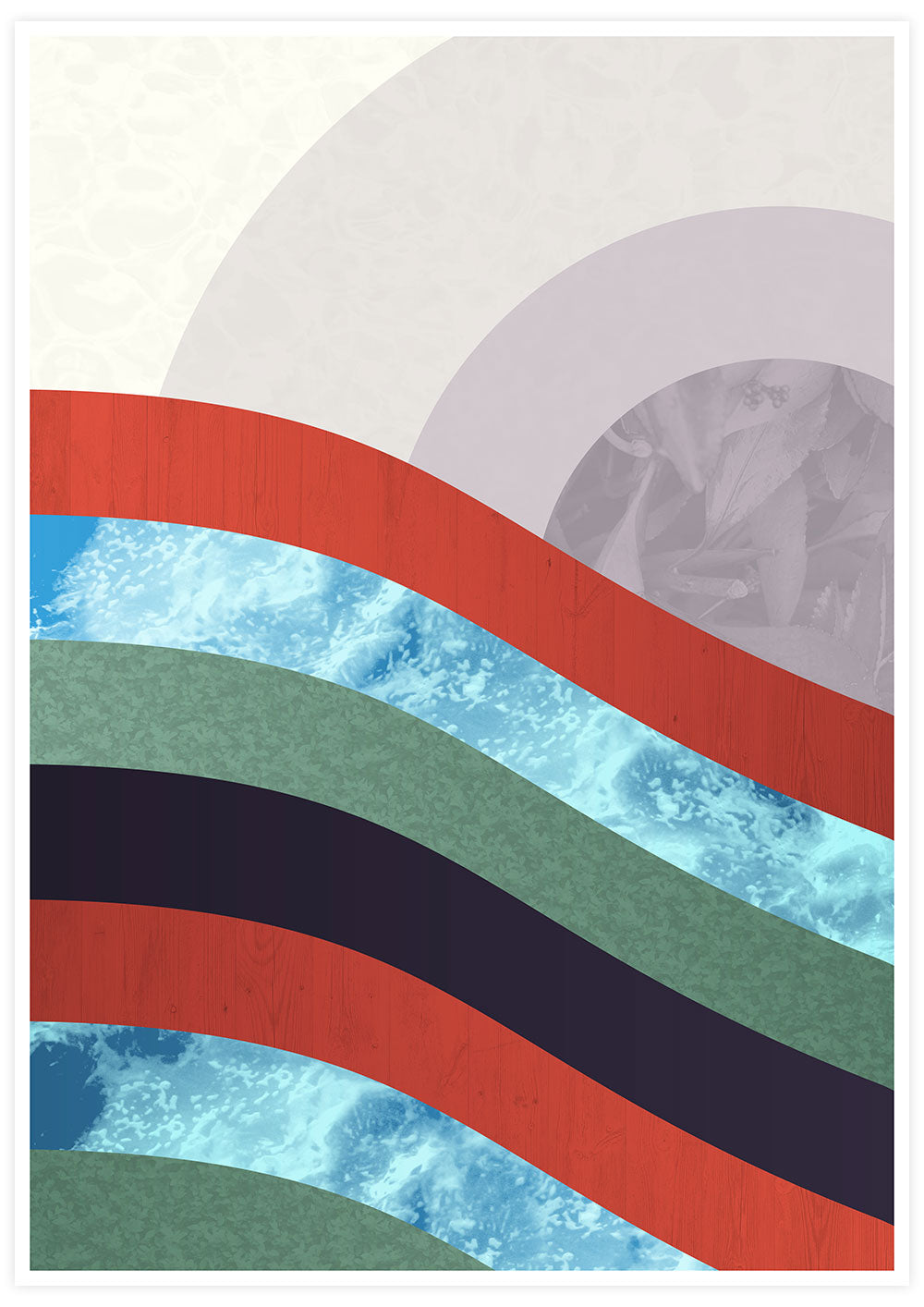 Wave of Elements Abstract Sunset Print