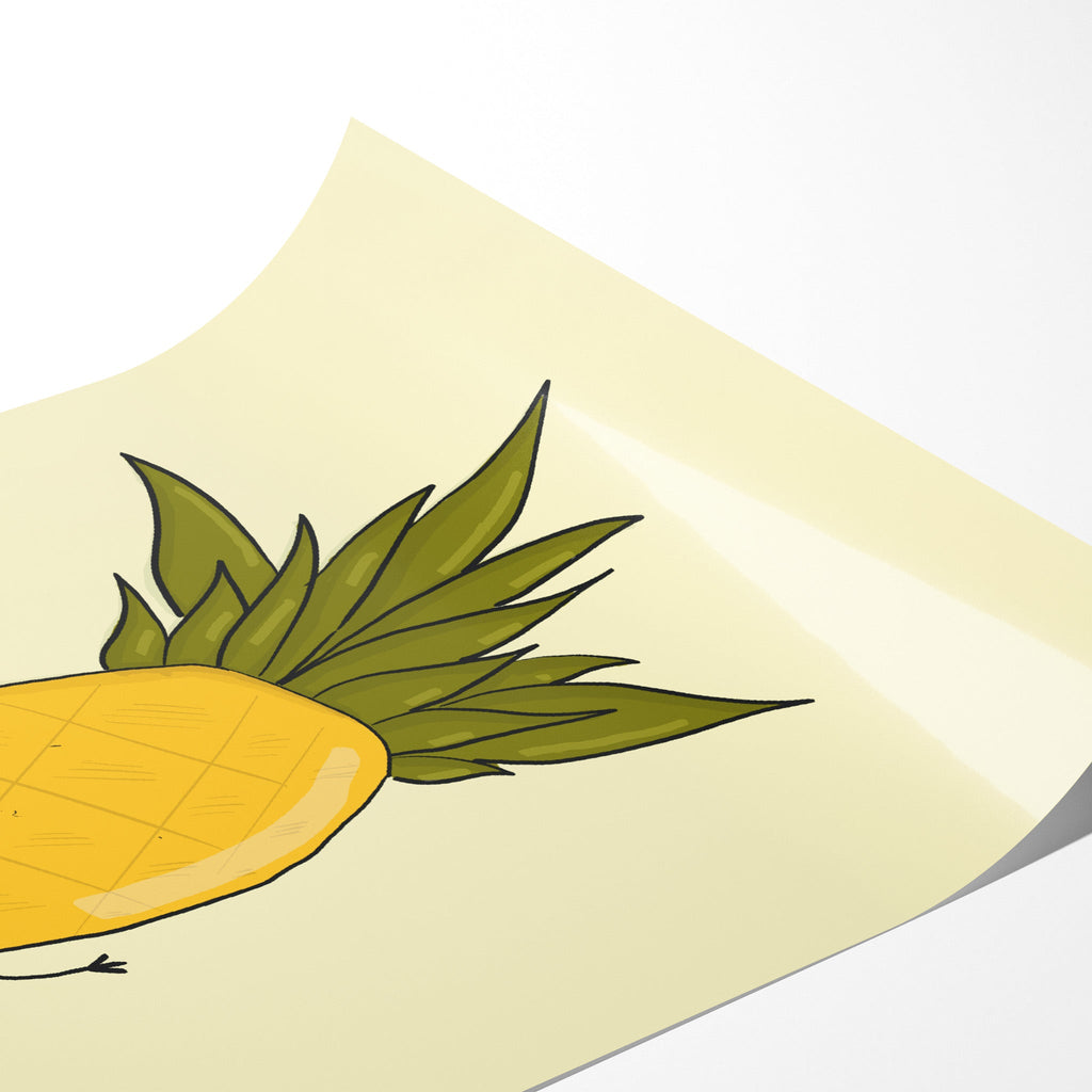 Waving Pineapple Art Print