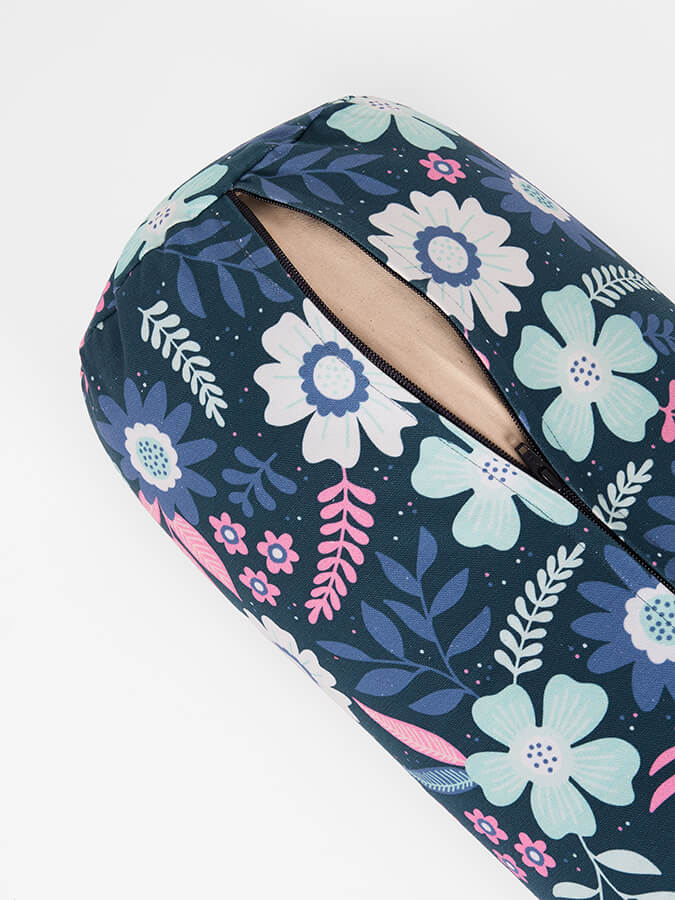 Organic Buckwheat Floral Meditation Bolster Cushion
