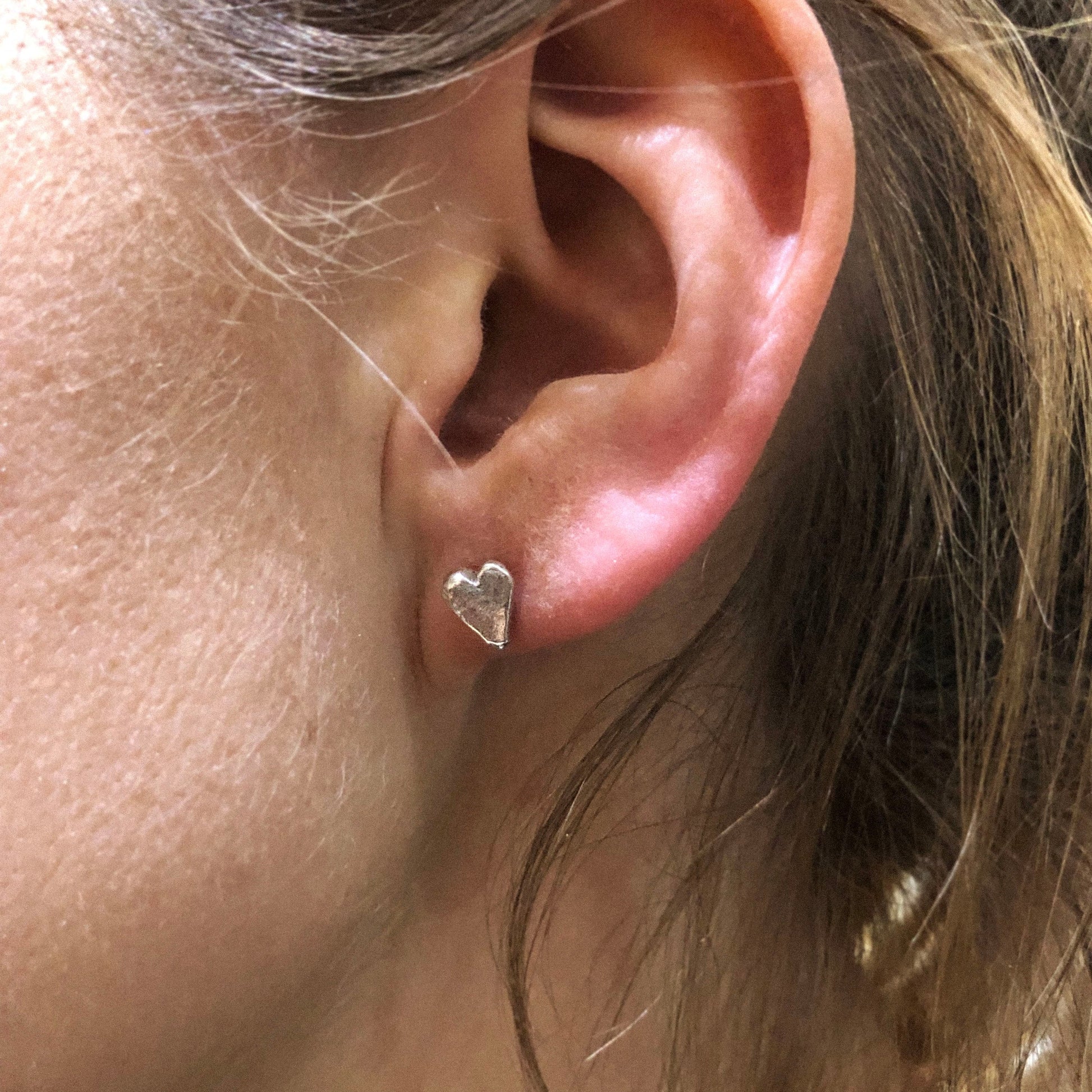 Sterling Silver Heart Necklace and Earring Set