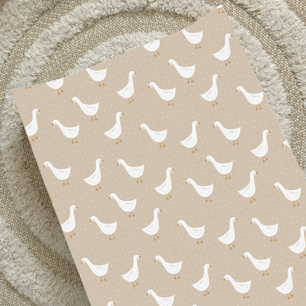 Anti-Roll Wedge Baby Changing Mat - Splash Goose print