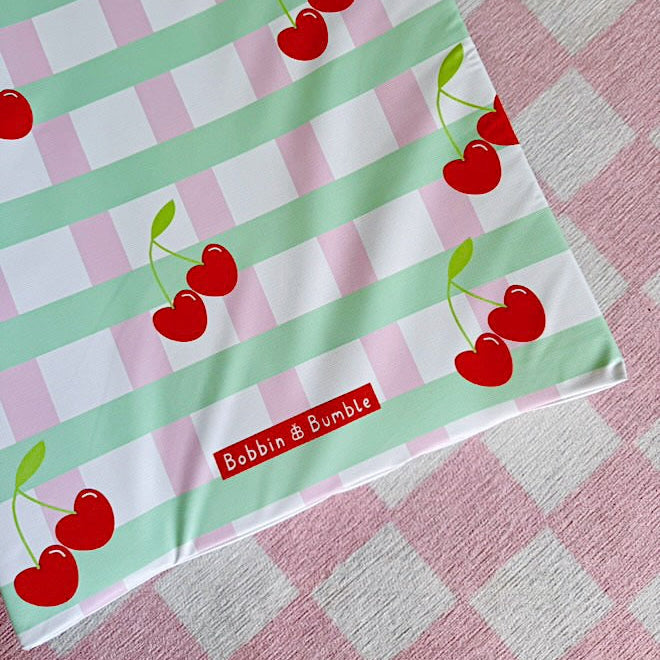 Anti-Roll Wedge Baby Changing Mat - Cherry