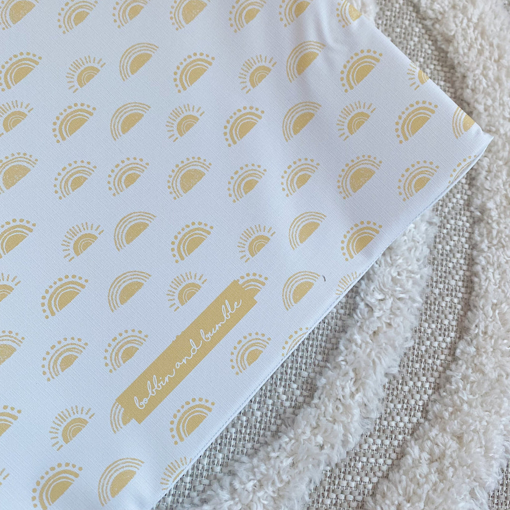 Anti-Roll Wedge Changing Mat - Boho Suns Print