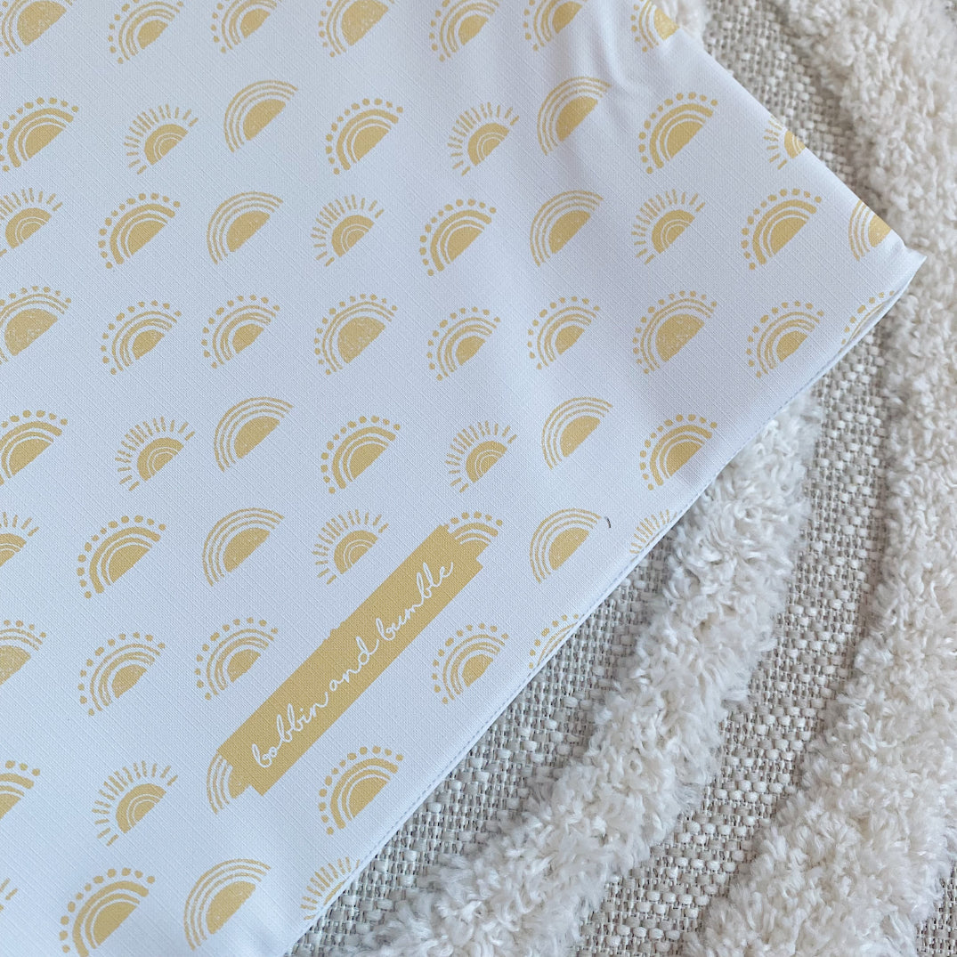 Anti-Roll Wedge Changing Mat - Boho Suns Print